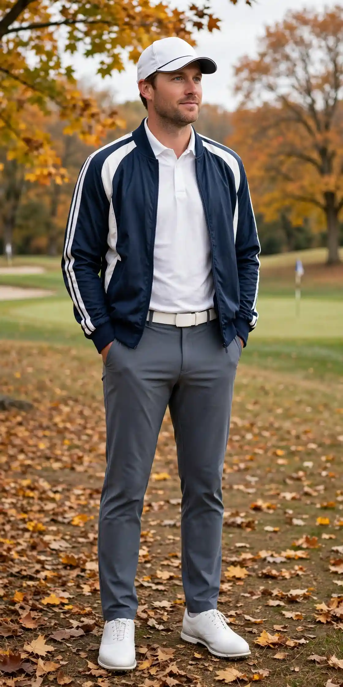 8 Men's Fall Golf Outfits for a Sharp Course Look 9 The Transitional Track Jacket Outfit