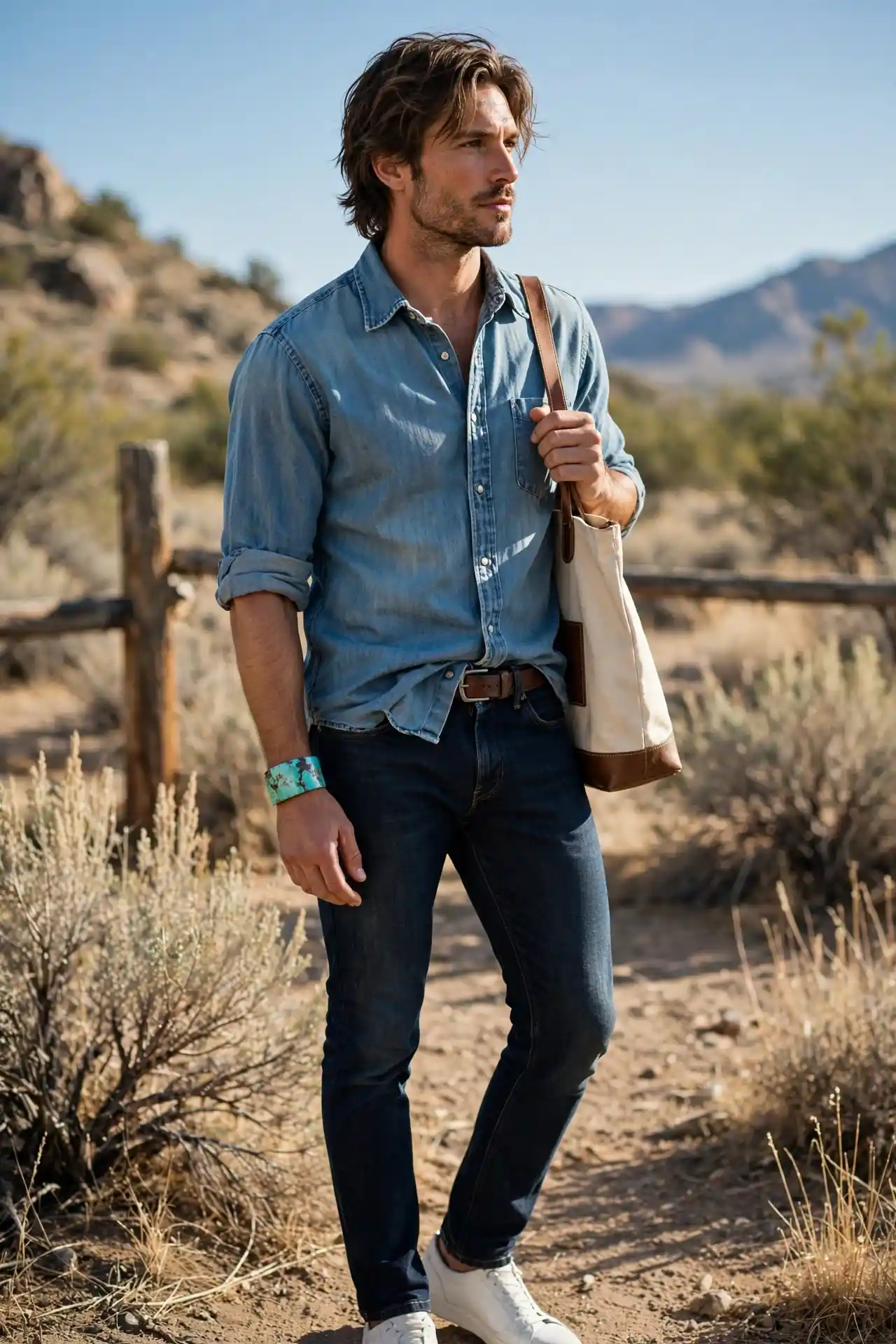 The Turquoise and Denim Combo