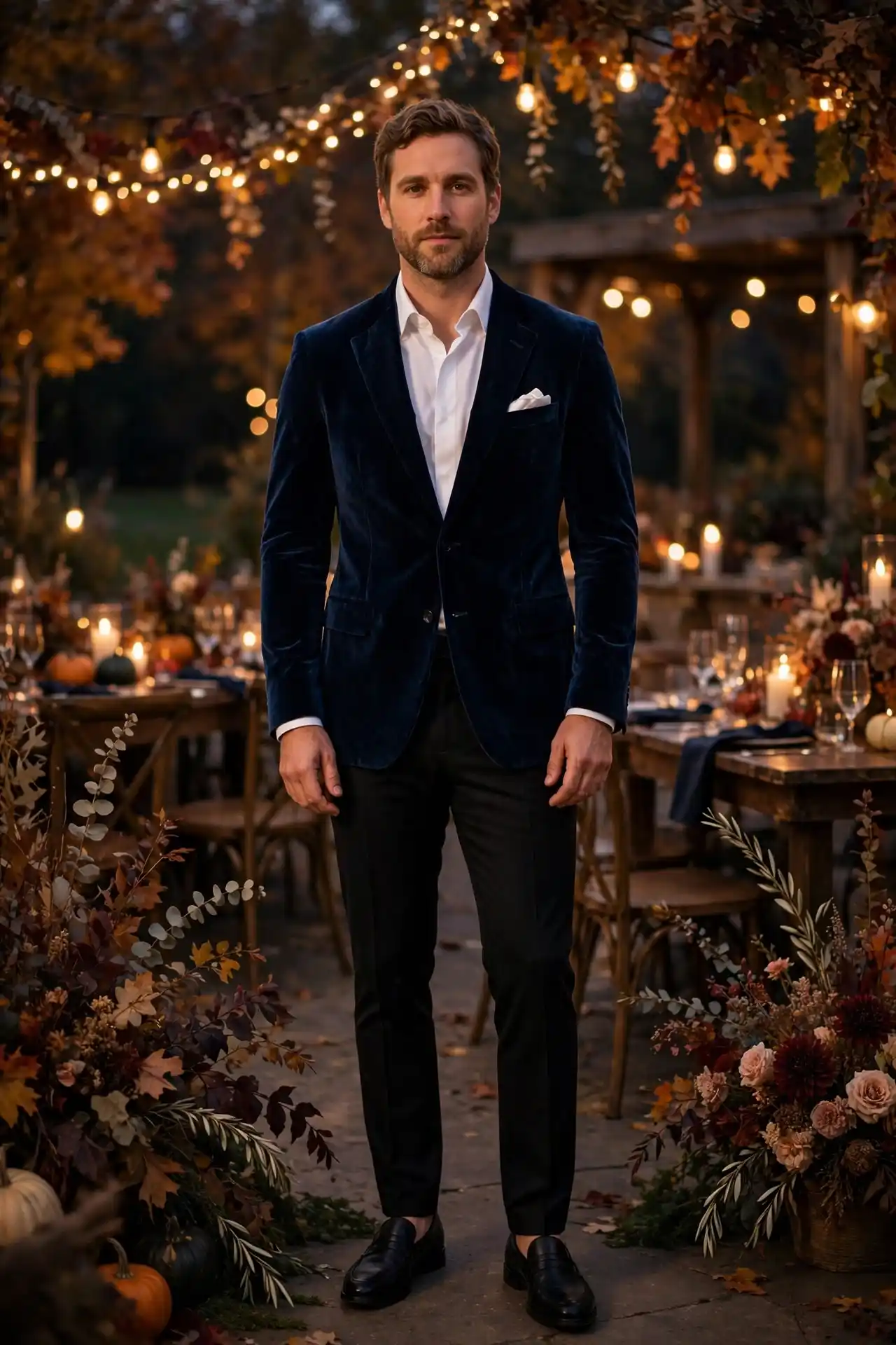 Men's Fall Wedding Outfits: 15 Ideas for Every Dress Code 12 The Velvet Blazer