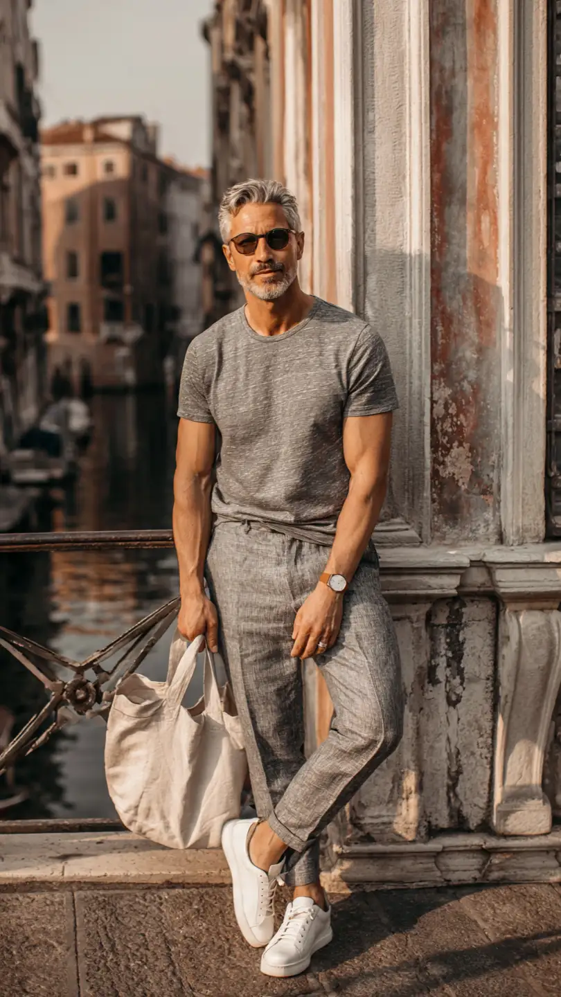 Italy Outfits for Men: 8 Stylish Vacation Looks 7 The Venice Morning — Understated City Dressing