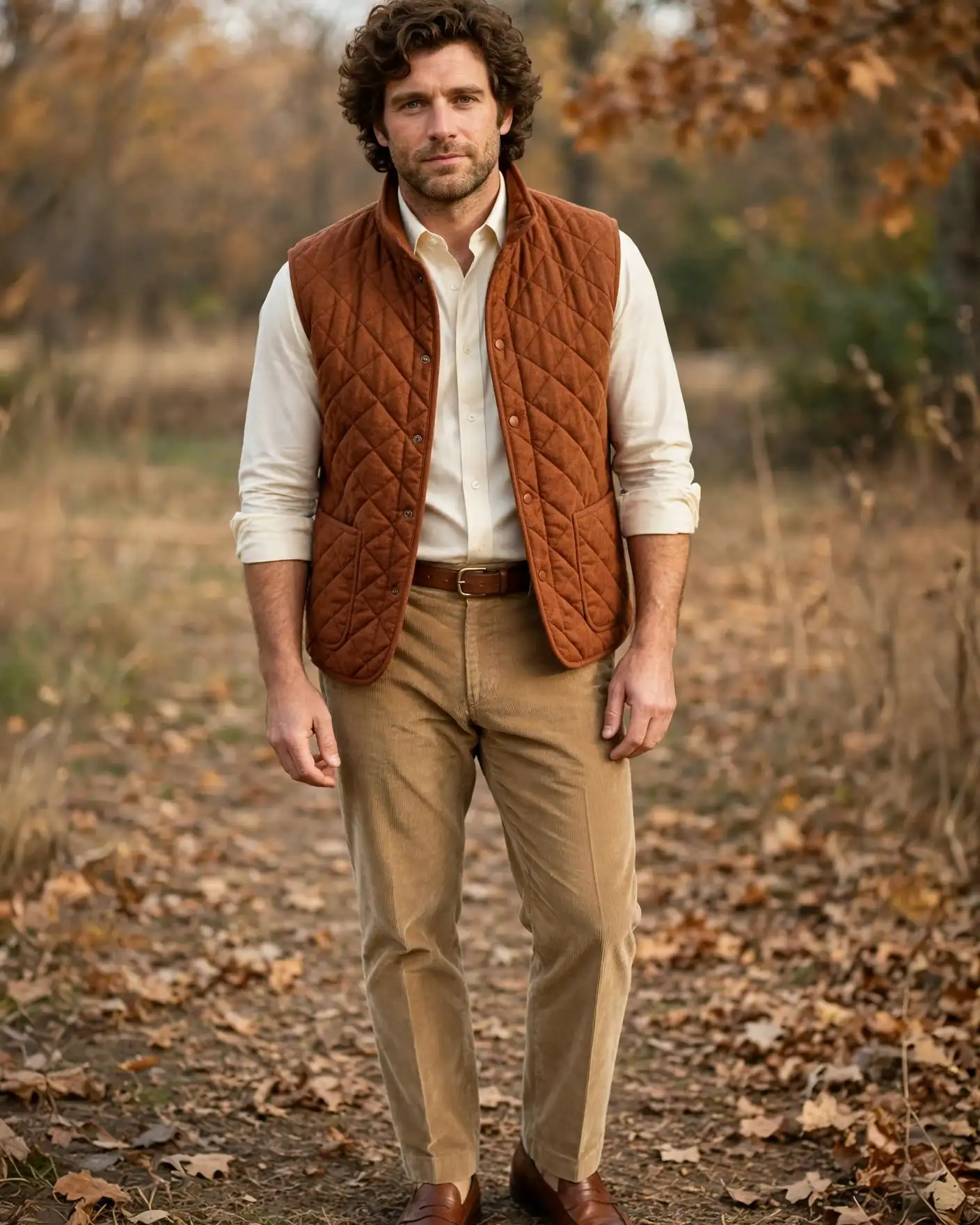 The Vest With Corduroy