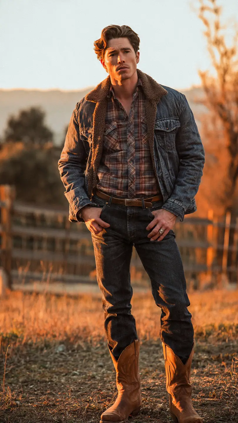 American Outfits for Men: 14 Ideas That Always Look Stylish 7 The Western Edge — Ranch Meets Modern