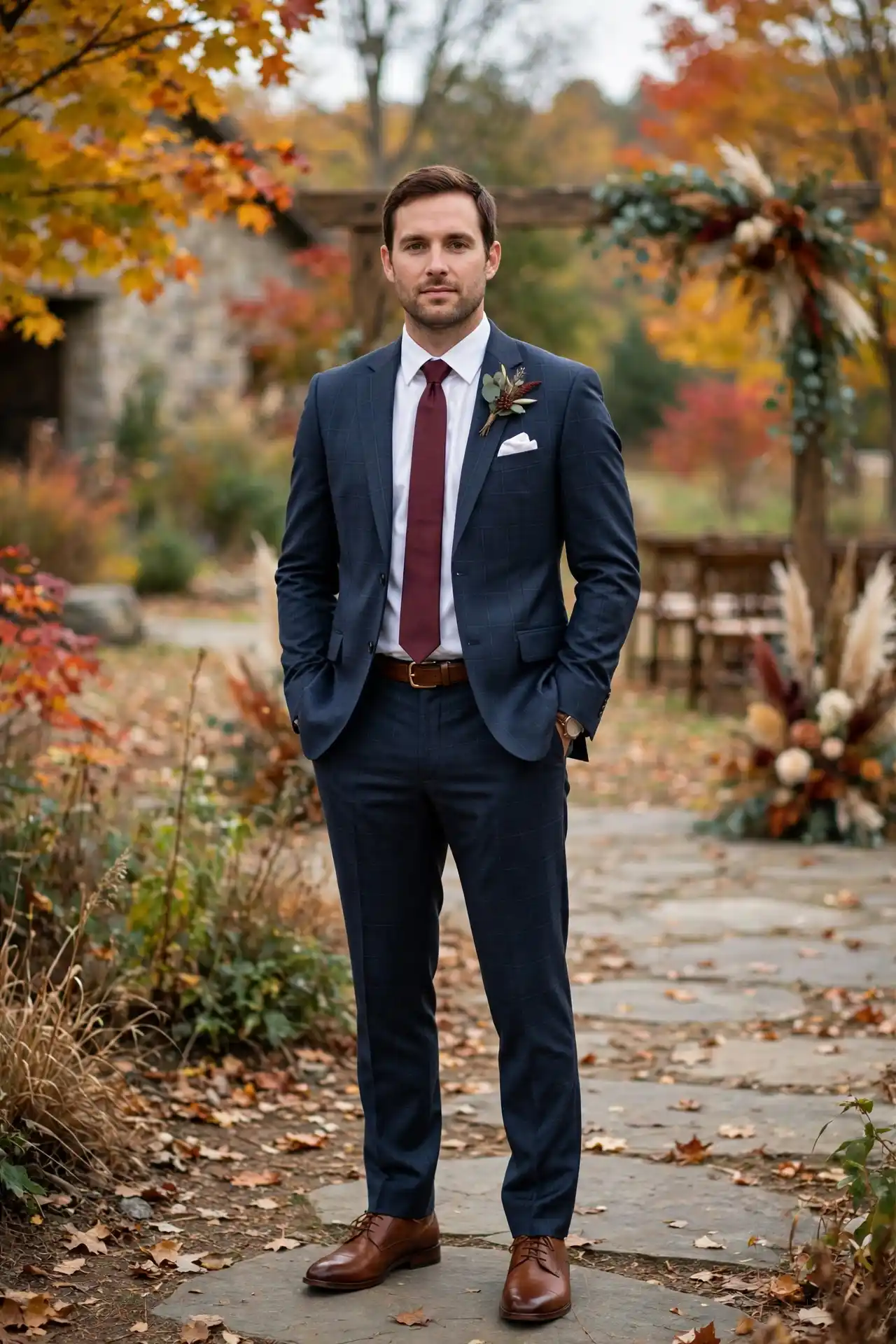 Men's Fall Wedding Outfits: 15 Ideas for Every Dress Code 15 The Windowpane Check Suit