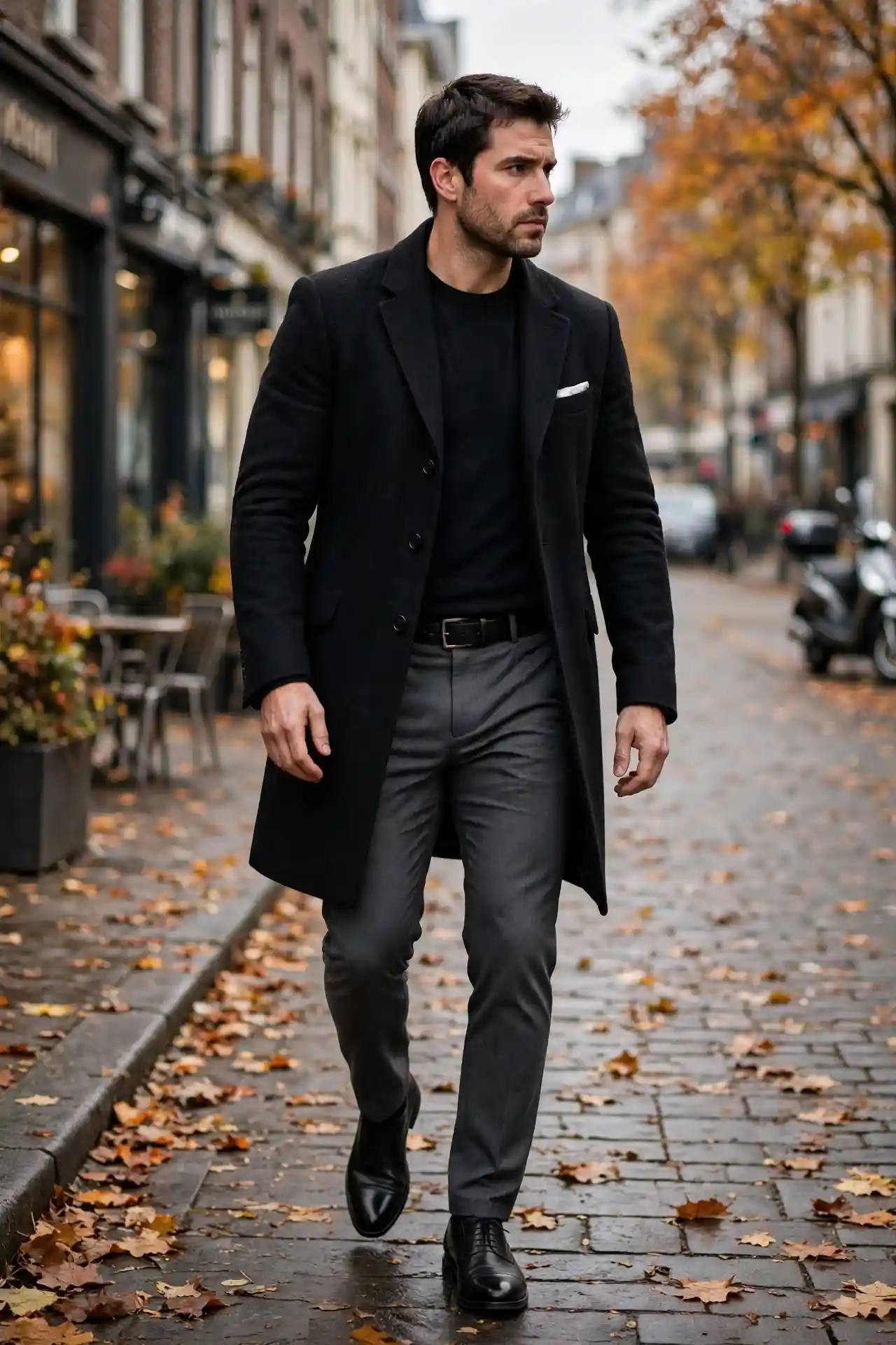 Men's Black Autumn Jacket: 9 Ideas for Every Day 4 The Wool Overcoat