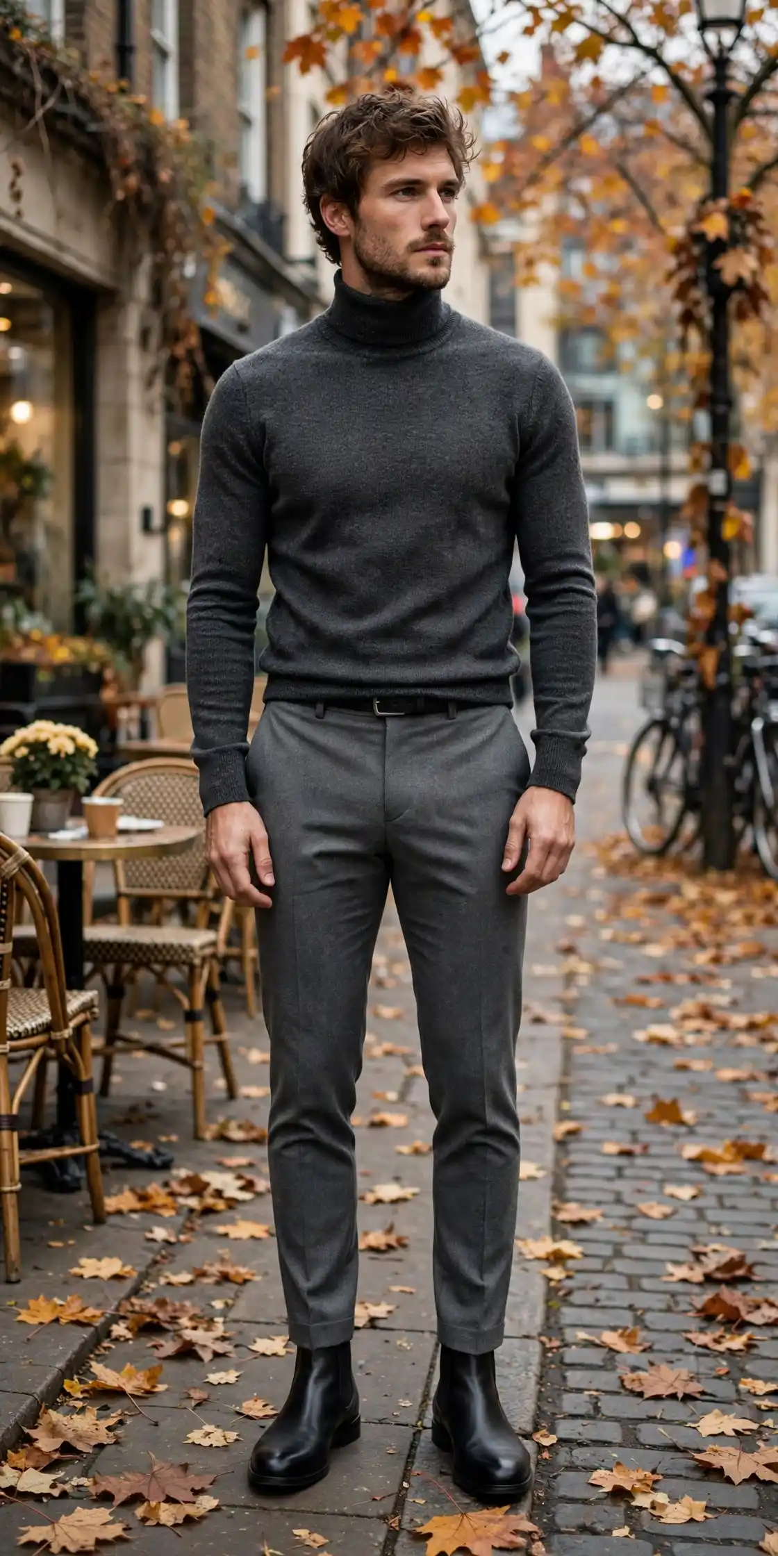 The Wool Turtleneck and Trousers