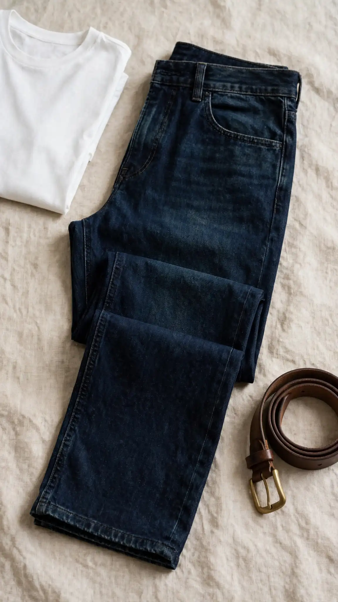 Well-Fitted Dark Jeans