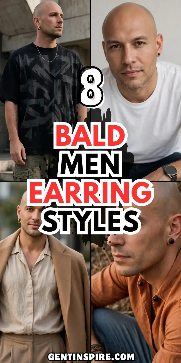 Bald Men Earrings: 8 Styles for a Bold Modern Look 1 Bald Men Earrings