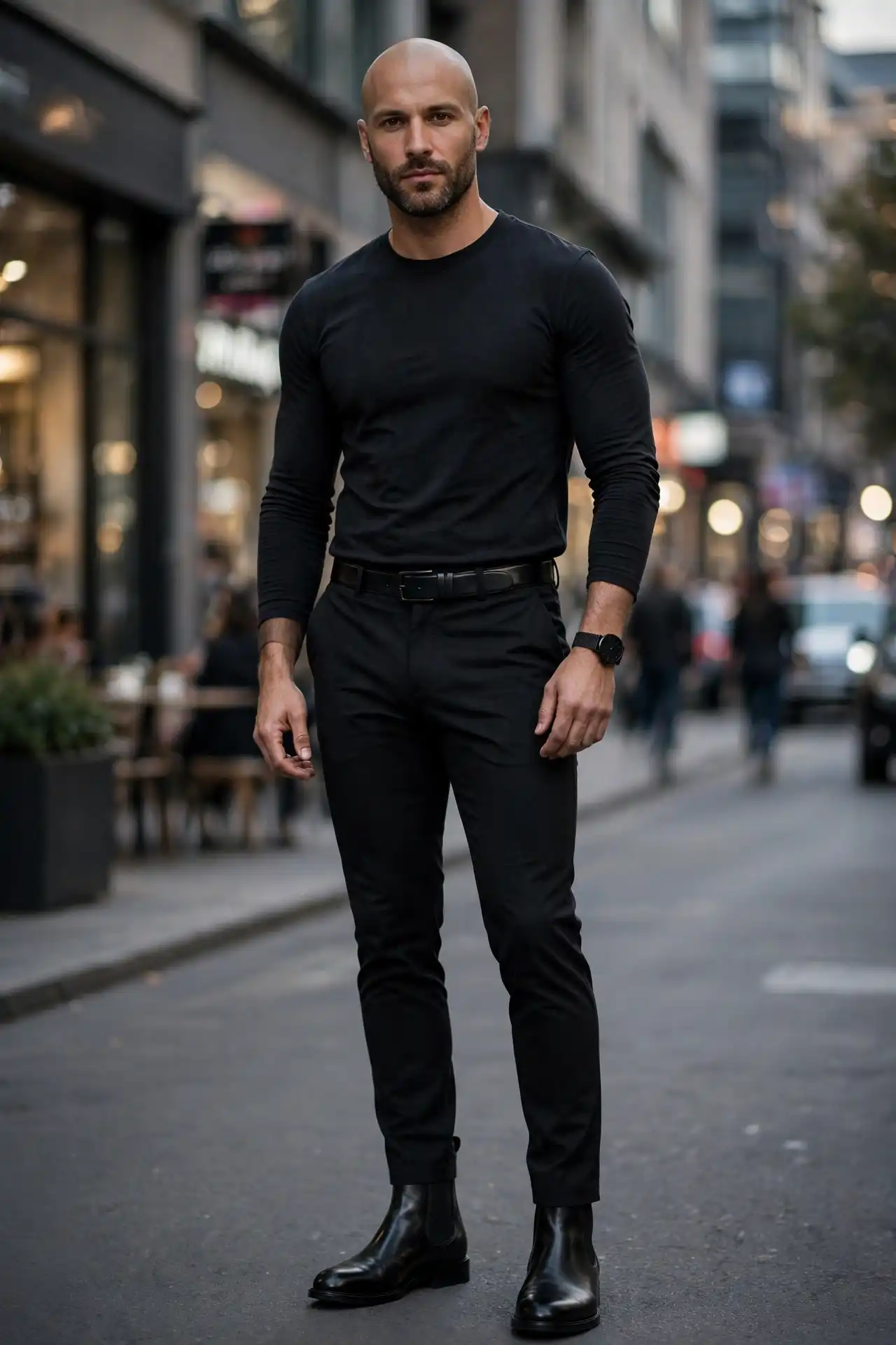 Bald Men Clothing Styles That Look Great 3 The Monochrome Block