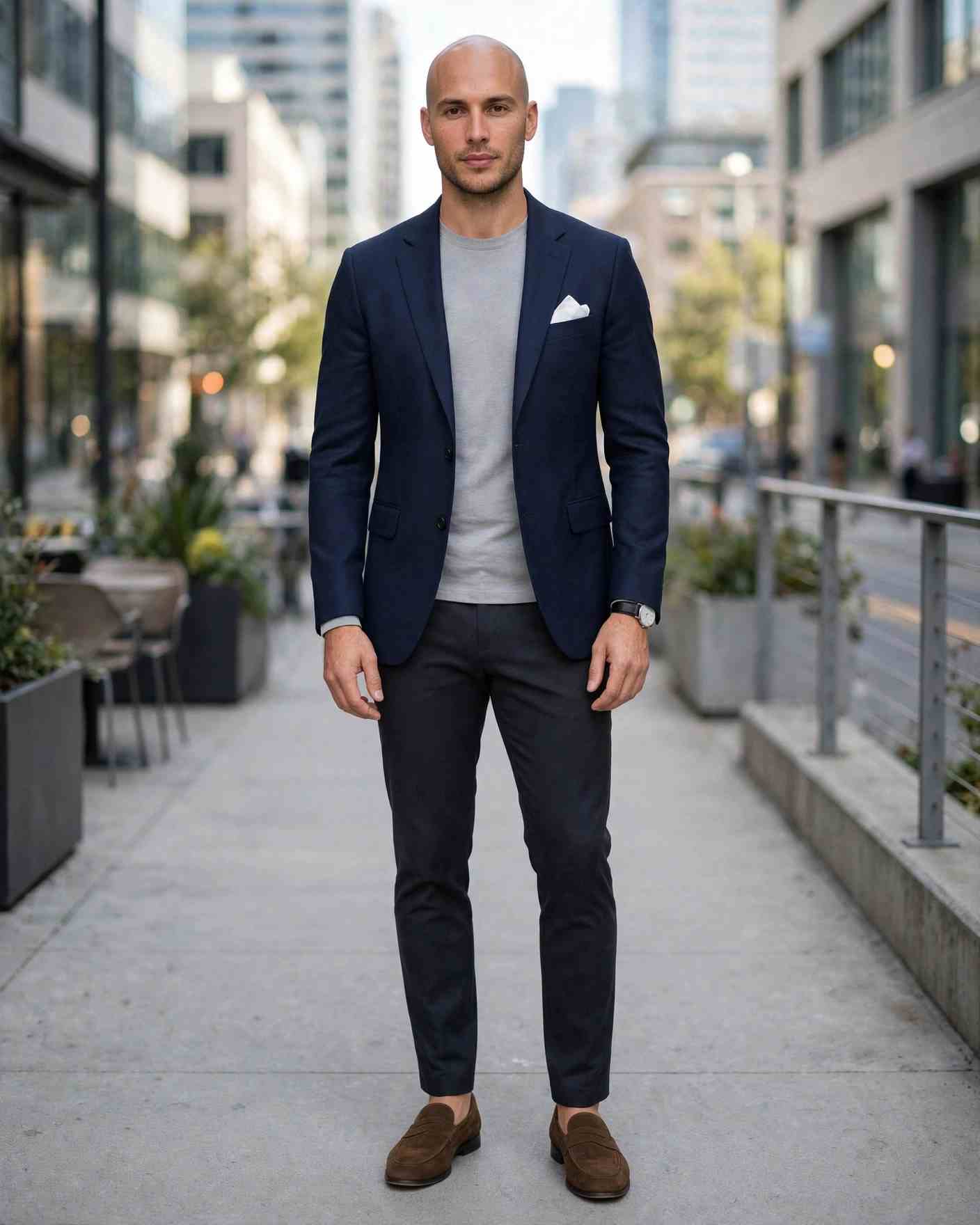 9 Bald Men Looks for a Sharp and Confident Style 6 The Smart Workwear
