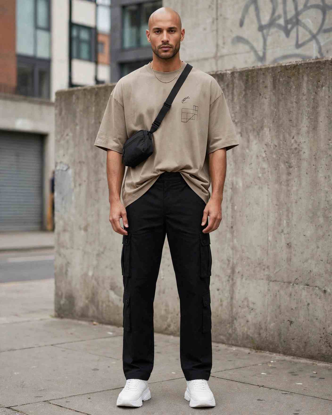 9 Bald Men Looks for a Sharp and Confident Style 5 The Streetwear Edge