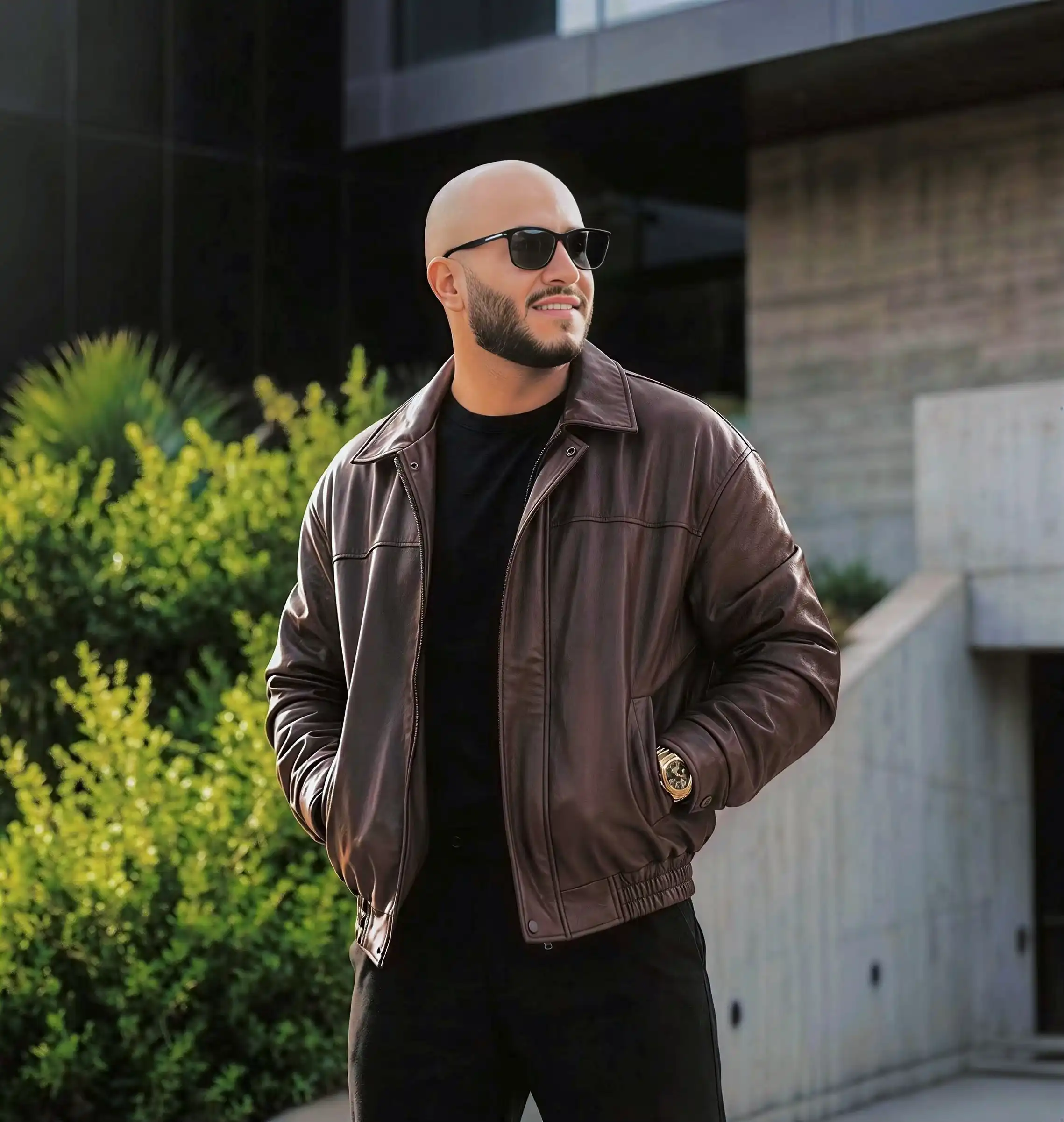 Bald Men Leather Jacket: 16 Ideas That Actually Work for Bald Men 6 elroooock 1787560922