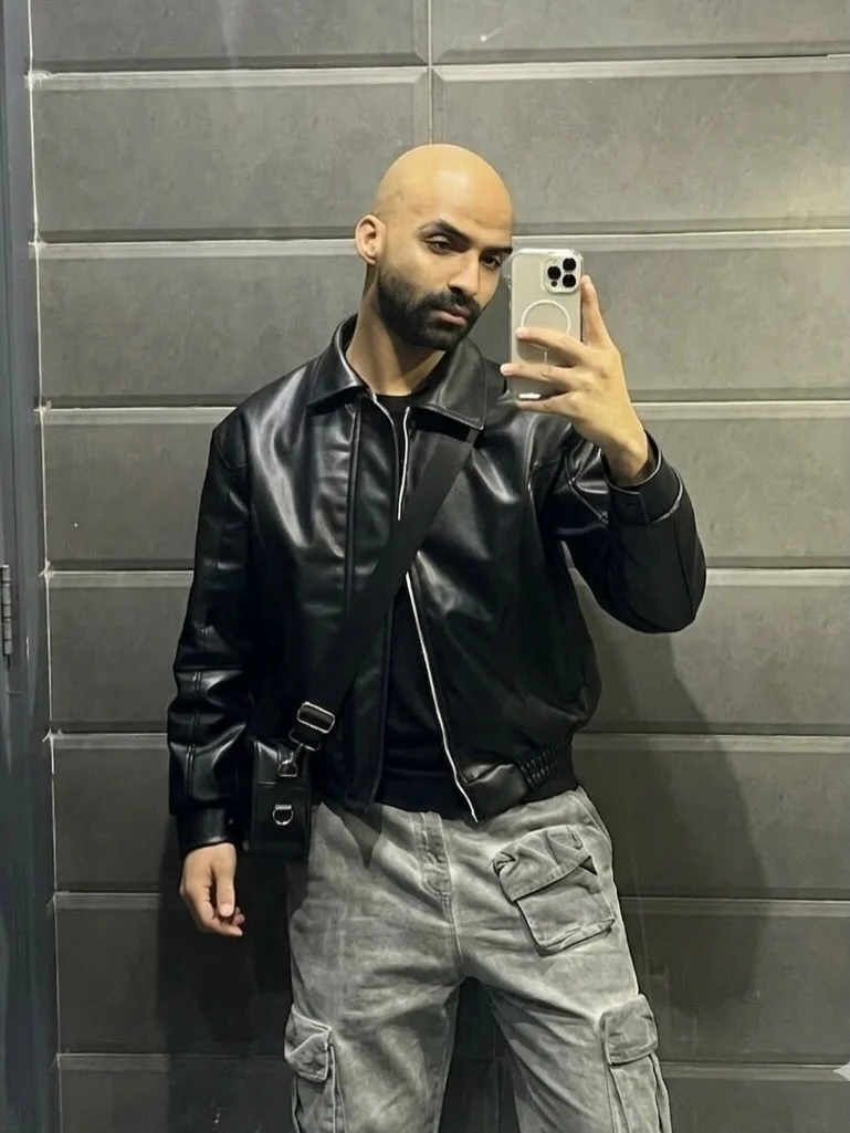 Bald Men Leather Jacket: 16 Ideas That Actually Work for Bald Men 17 mu.yahia 1773242538