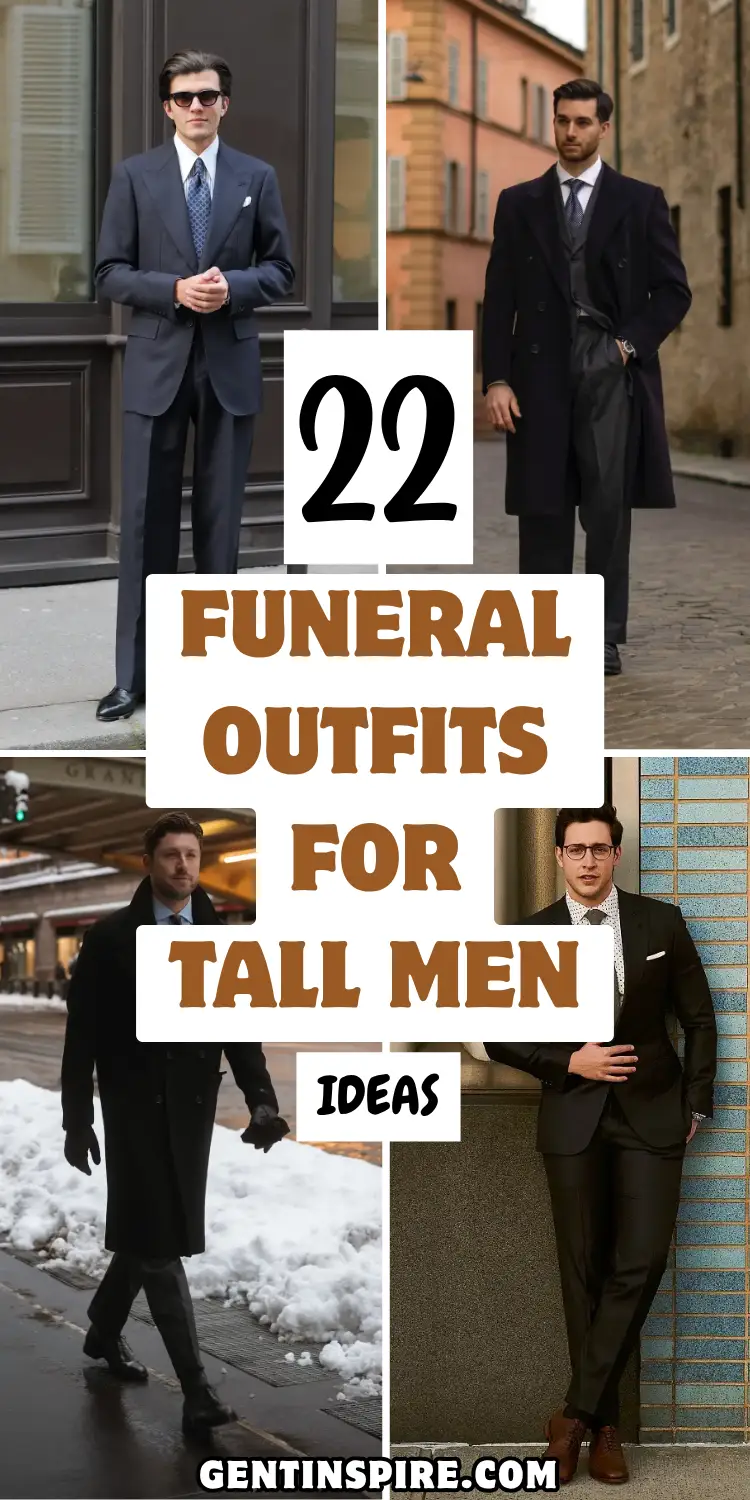 22 Funeral Outfits for Tall Men, From Overcoats to Shoes 1 Funeral Outfits for Tall Men