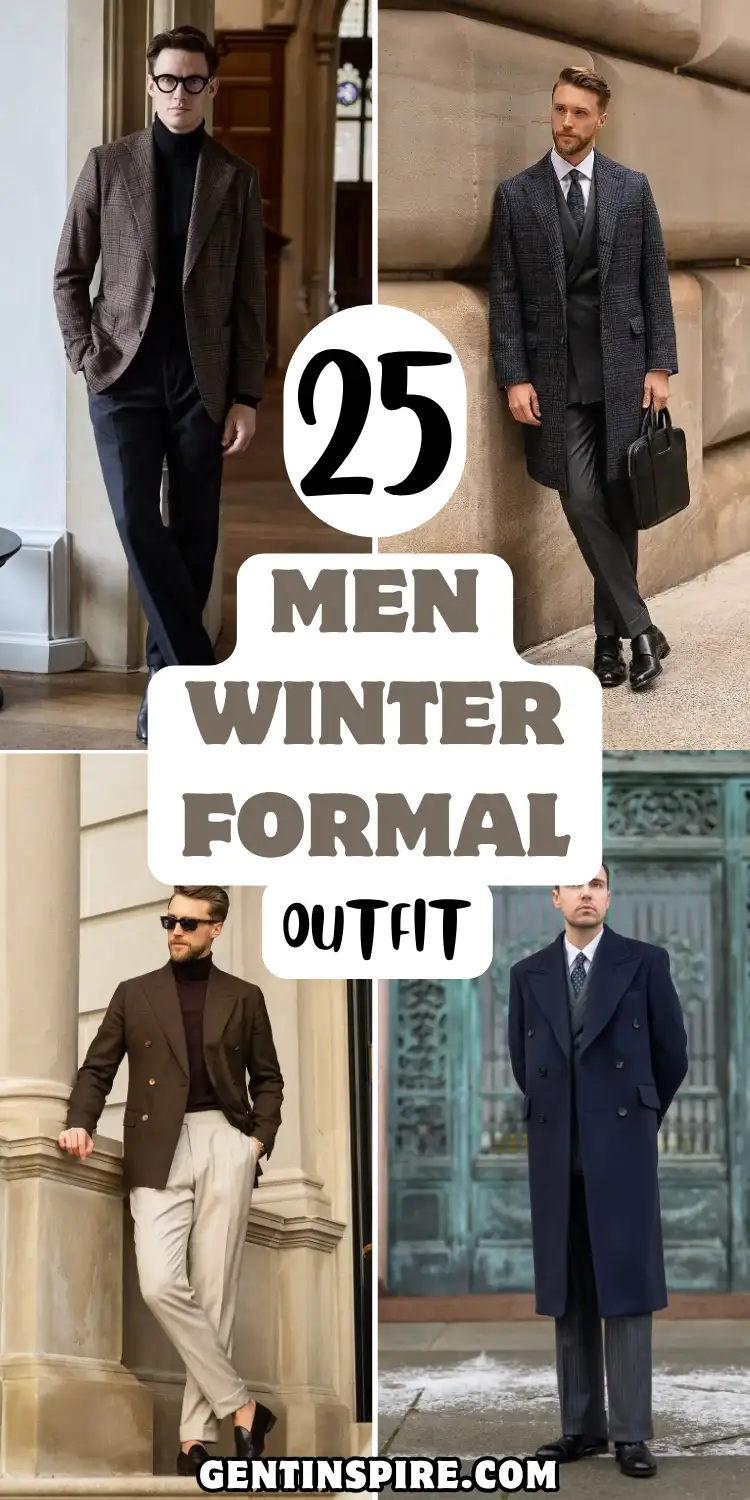25 Men Winter Formal Outfit Ideas With Overcoats, Suits and Smart Layers 1 Men Winter Formal Outfit