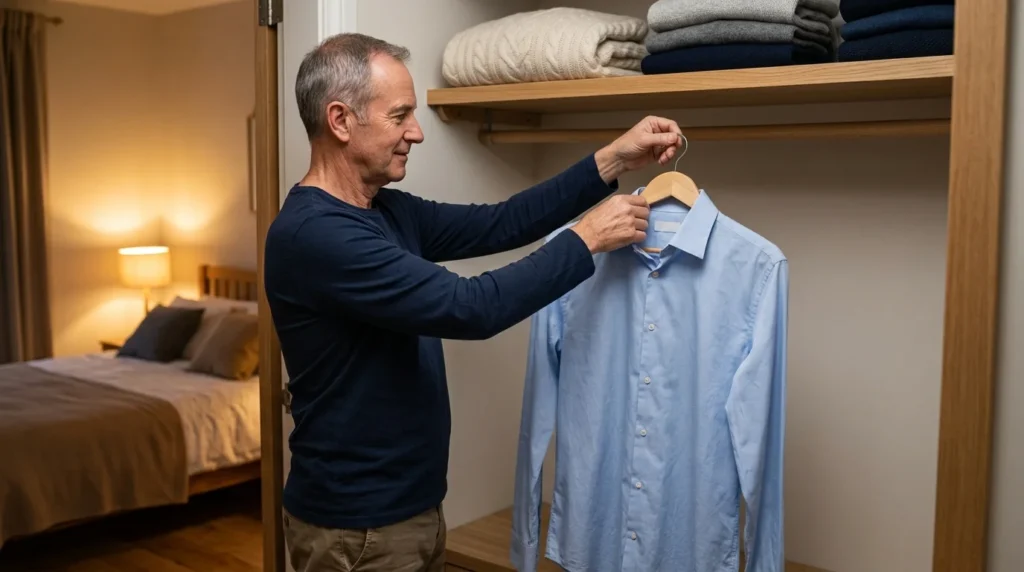 Men Who Stay Respected into Their 80s Quietly Do These 10 Things Every Day 10 Hang up or fold today's clothes before bed