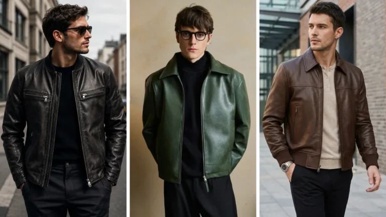 Men Winter Leather Jacket Ideas