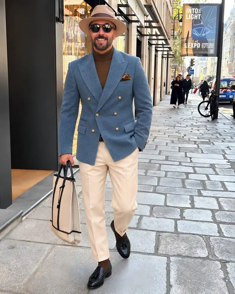22 Men Winter Blazer Outfits With Tweed, Corduroy, Suede and Turtlenecks 6 cnk.paris 1790501520