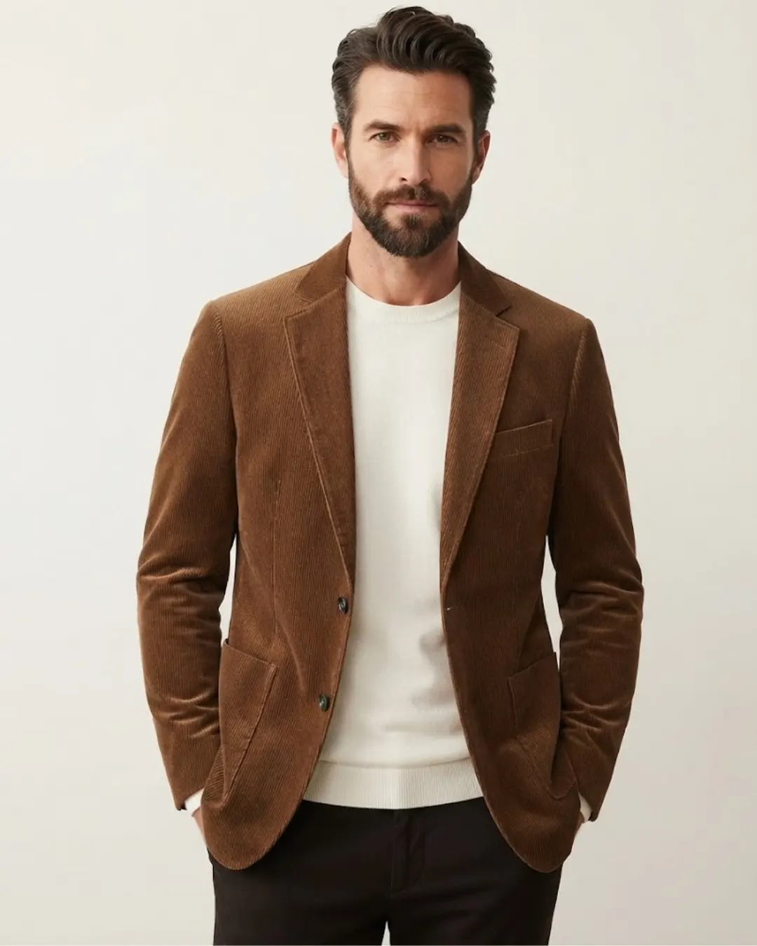 22 Men Winter Blazer Outfits With Tweed, Corduroy, Suede and Turtlenecks 12 cobelle.official 1789000761