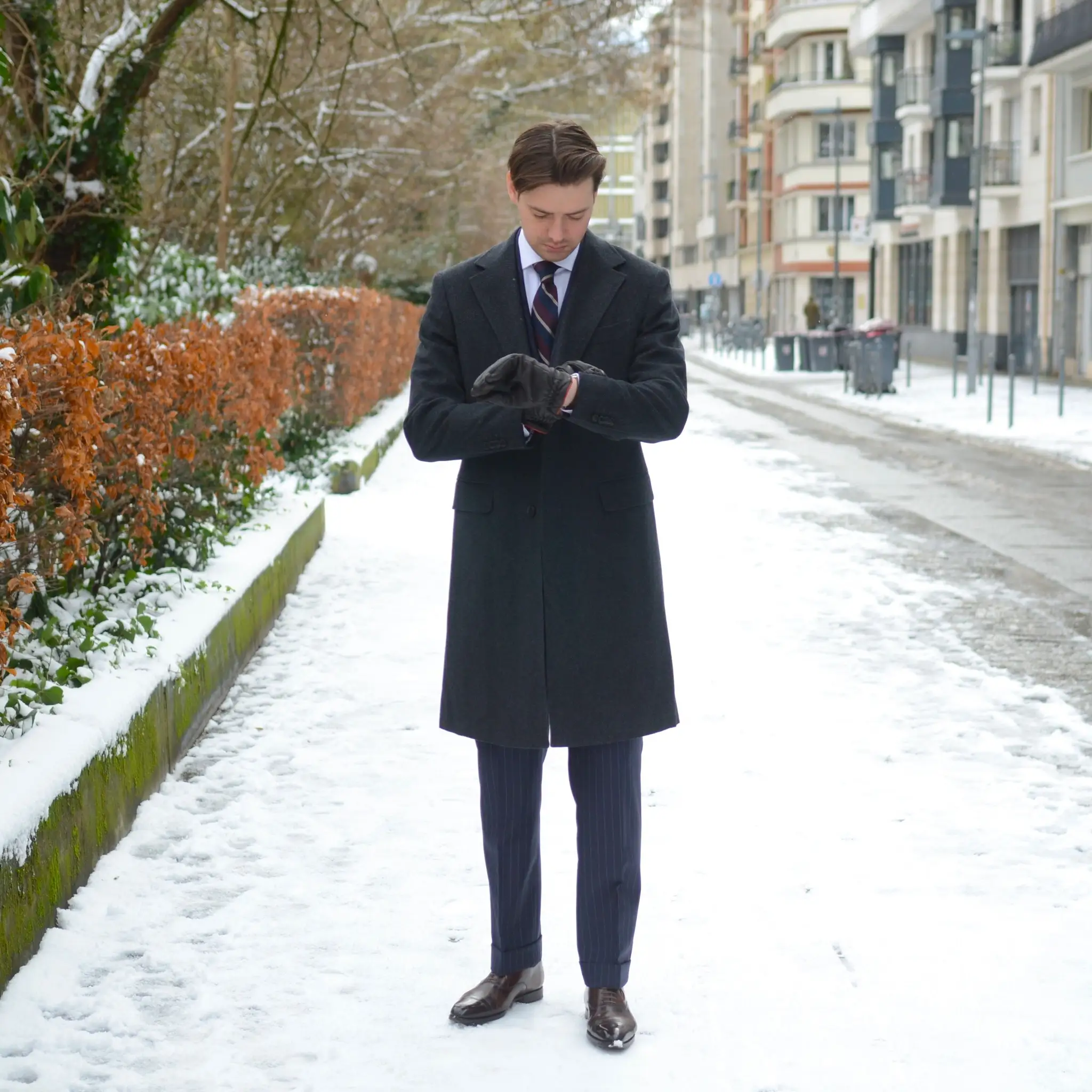 26 Men Winter Wedding Outfit Ideas for Grooms, Groomsmen and Guests 12 gustave uhlig 1705676453