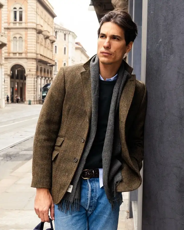 22 Men Winter Blazer Outfits With Tweed, Corduroy, Suede and Turtlenecks 16 mfminstagram 1759782901