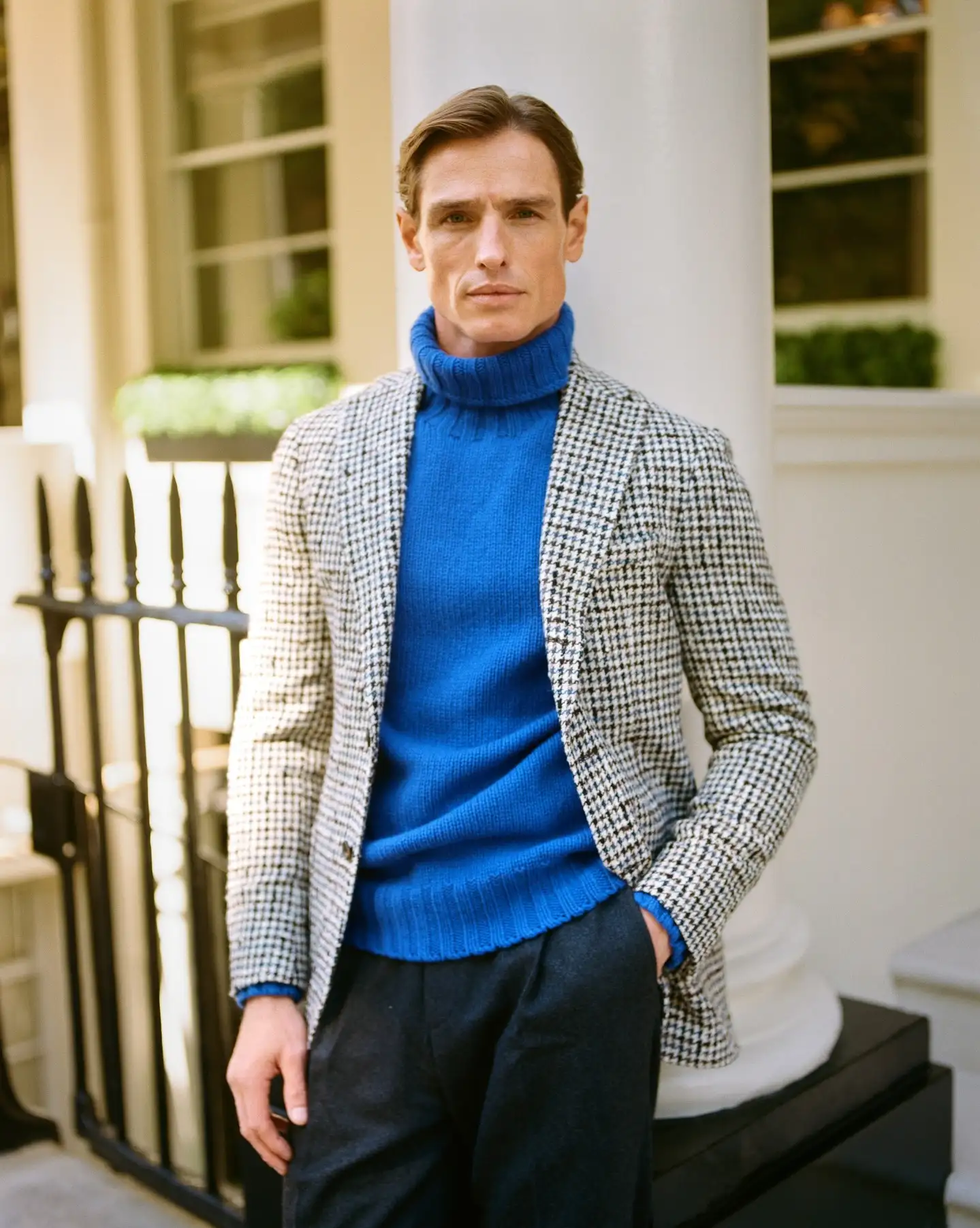22 Men Winter Blazer Outfits With Tweed, Corduroy, Suede and Turtlenecks 11 newandlingwood 1790611251