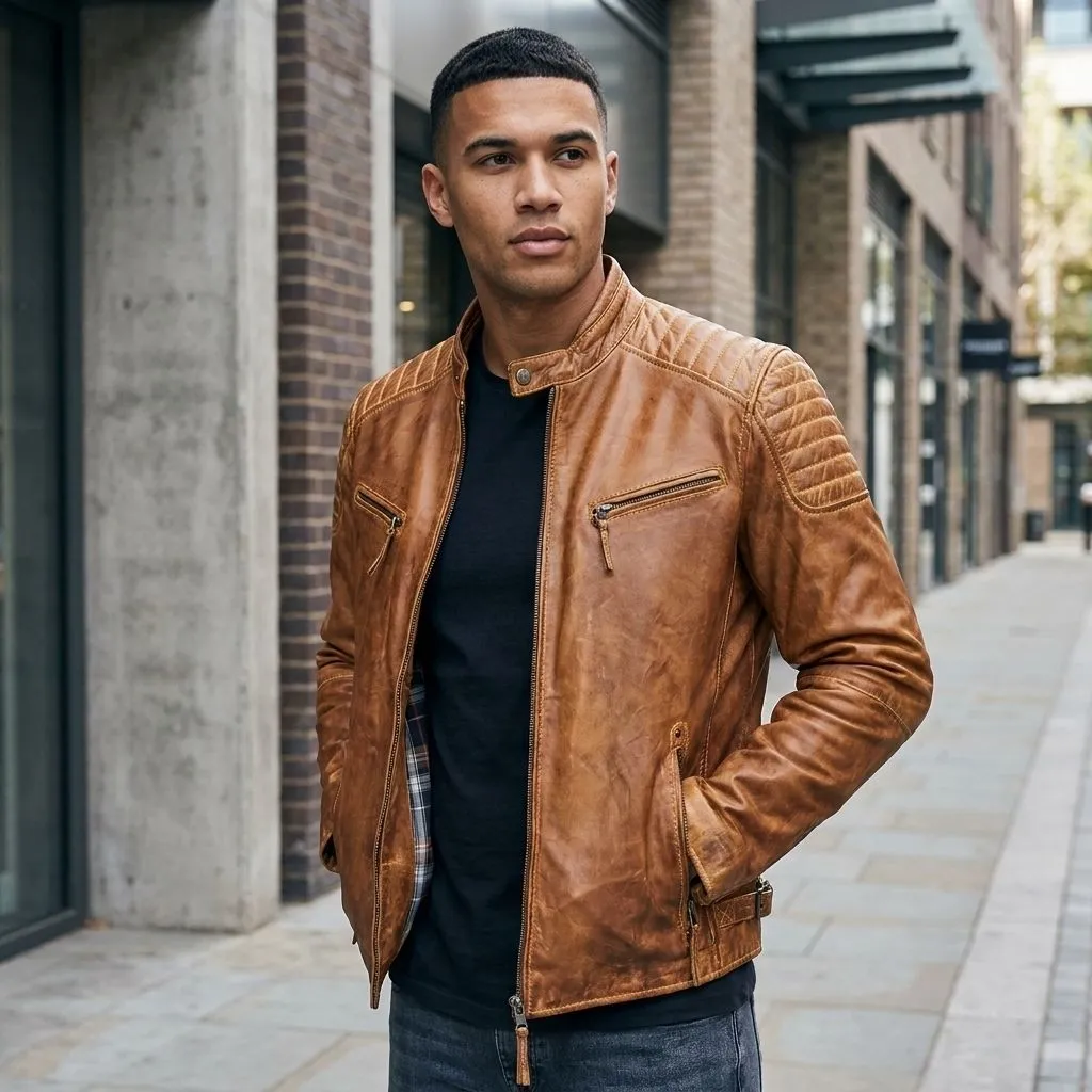 19 Men Winter Leather Jacket Ideas to Wear When the Temperature Drops 7